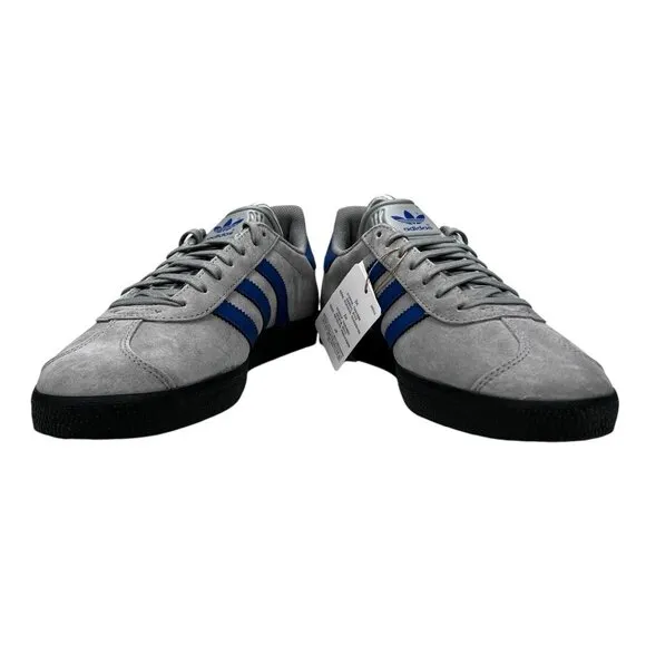 Adidas Originals Gazelle Grey Collegiate Blue Shoes IH3815 Men's Sizes 8.5 -10