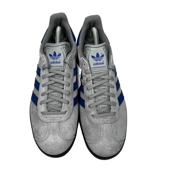 Adidas Originals Gazelle Grey Collegiate Blue Shoes IH3815 Men's Sizes 8.5 -10