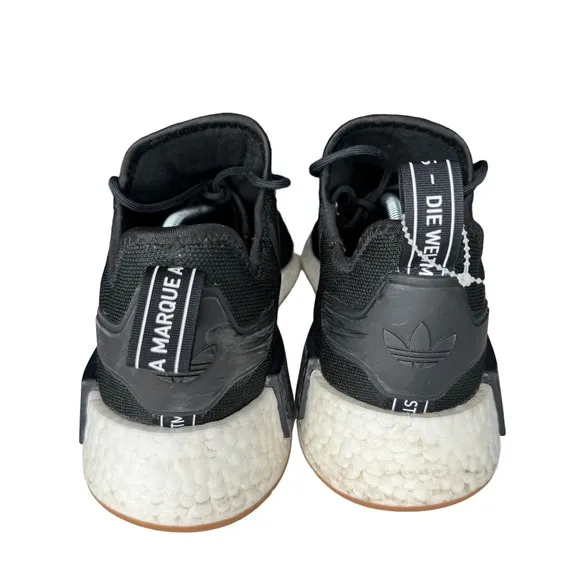 Adidas Originals Mens NMD_R1 Sneakers Running Shoes‎ Lace-Up Black White Size 12