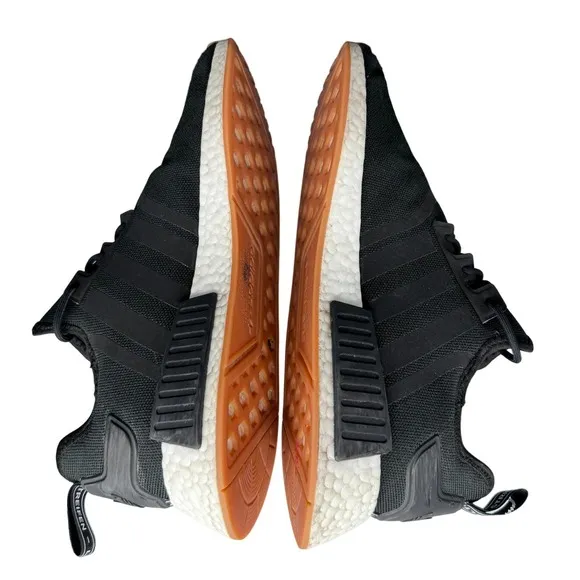 Adidas Originals Mens NMD_R1 Sneakers Running Shoes‎ Lace-Up Black White Size 12