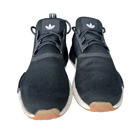 Adidas Originals Mens NMD_R1 Sneakers Running Shoes‎ Lace-Up Black White Size 12