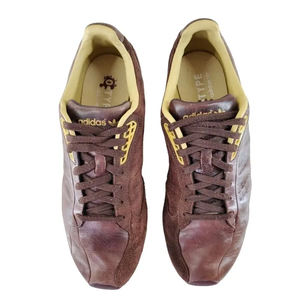 Adidas Originals O Type Run Leather Suede Shoes Mens 8.5 Brown Fashion College