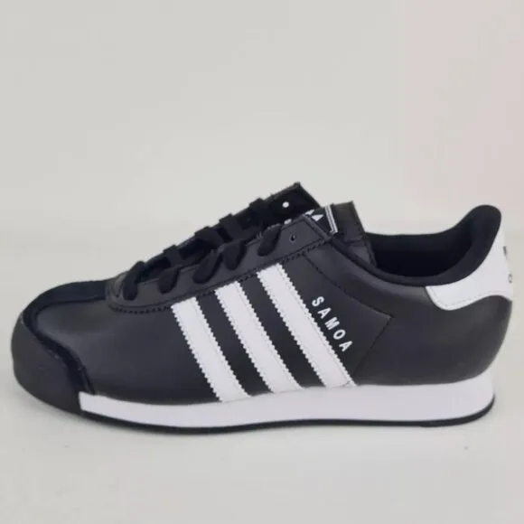 Adidas Originals SAMOA J G20687 Leather Shoes Black White