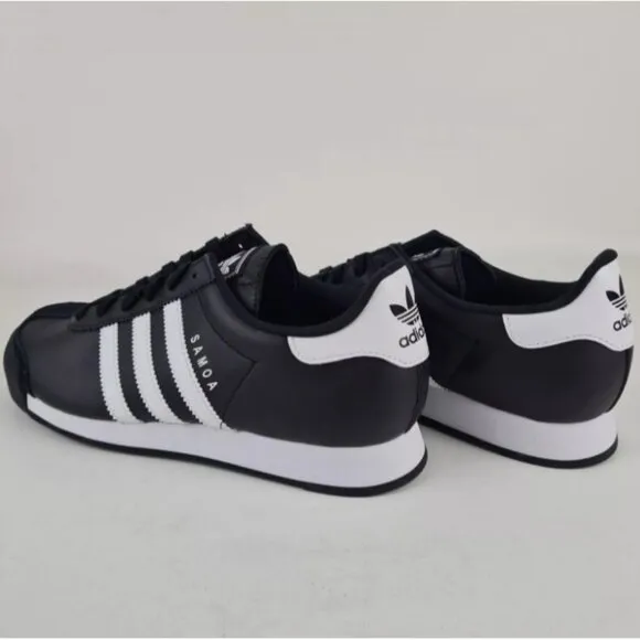 Adidas Originals SAMOA J G20687 Leather Shoes Black White