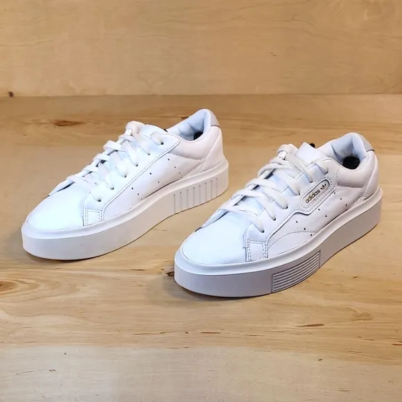 Adidas Sleek Super Footwear White Leather Shoes