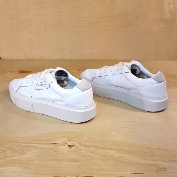 Adidas Sleek Super Footwear White Leather Shoes
