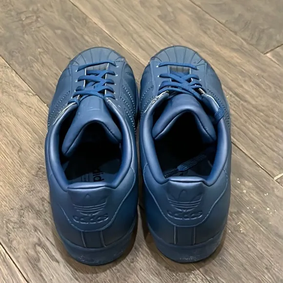Adidas Superstar Glossy Toe leather shoes sneakers new blue S76723 Women’s Sizes