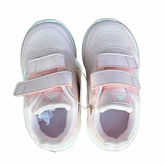 ⭐Adidas Tensaur Run Sz 6K Baby Girls Sneakers Pink White Lightweight Comfy Shoes
