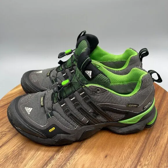 Adidas Terrex 455 Traxion Womens 9 Trail Running Shoes Green Black Goretex