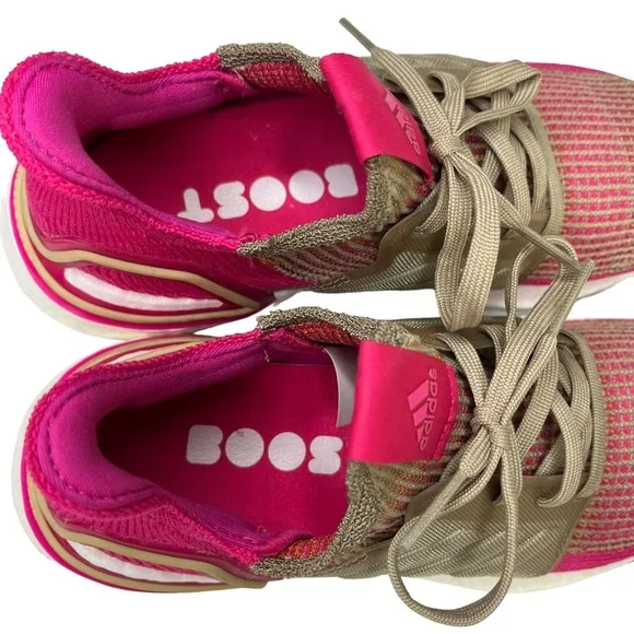Adidas UltraBoost 19 Trace Khaki Magenta Running‎ Womens Shoes Size 7