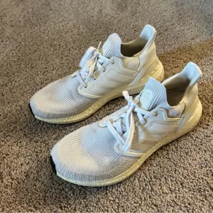 Adidas Ultraboost 20 Triple White PrimeBlue Men’s Size 11
