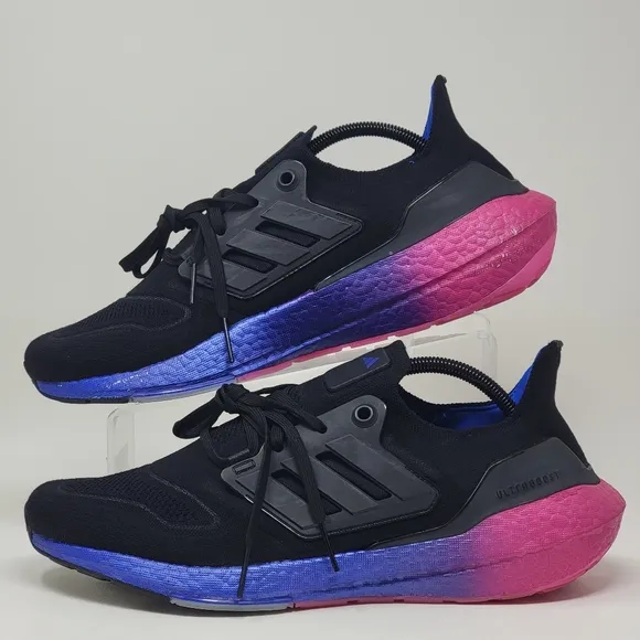 Adidas UltraBoost 22 Running Shoes Black  Blue Pink HQ8593 Men's Size 11