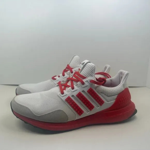 Adidas Ultraboost DNA x Lego Red White Running Shoes H67955 Men's Size 10, 11.5