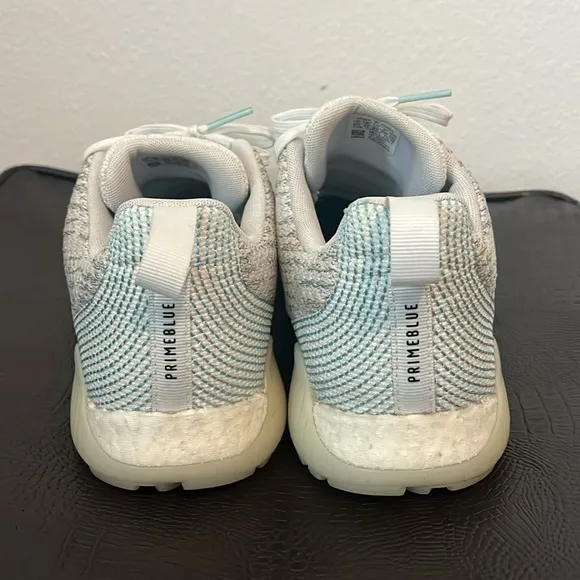 Adidas White and Blue Codechaos Primeblue Golf Shoes