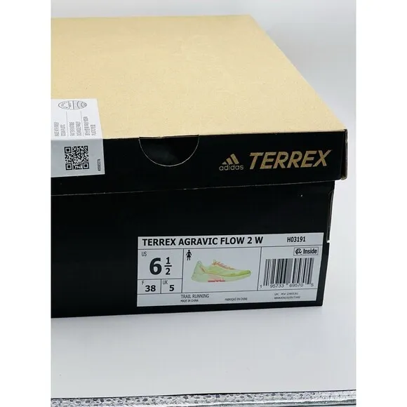 Adidas Women’s Terrex Agravic Flow 2 Trail Running Shoes Pulse Lime Turbo Sz 6.5