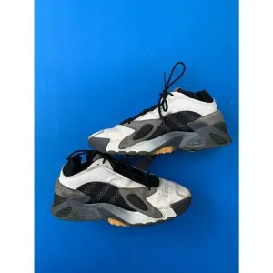 Adidas Mens Leather Streetball Shoes White/Grey Sz 12
