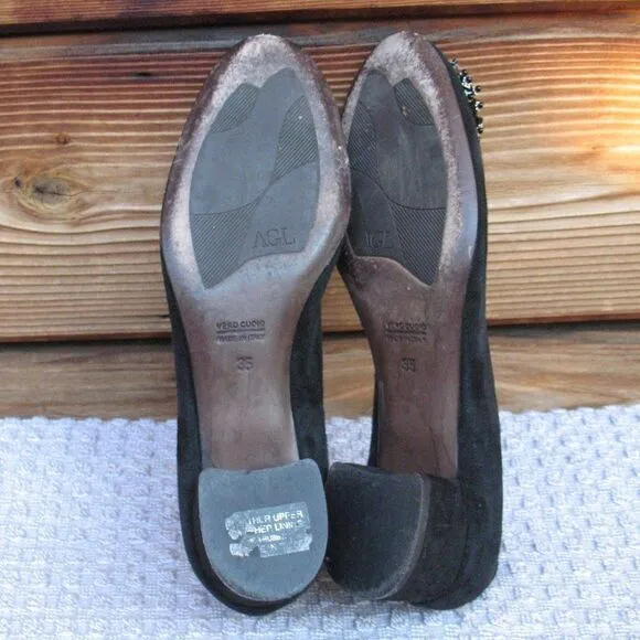 AGL Black Suede Shoes