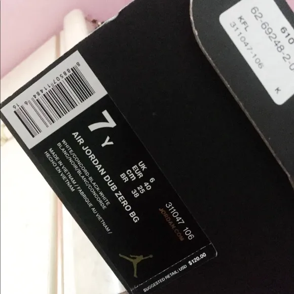 AIR JORDAN DUB ZERO BG