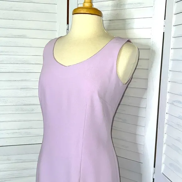 ALBERT NIPON l Lilac Sleeveless Dress Beaded Hem Size 6