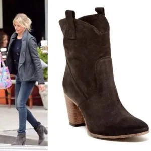 ALBERTO FERMANI Italy CHIARA Ankle Boot Suede Leather size 41 reg $495