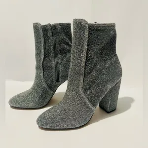 Aldo silver sparkles boots glitter swifty style night out disco women’s 7.5