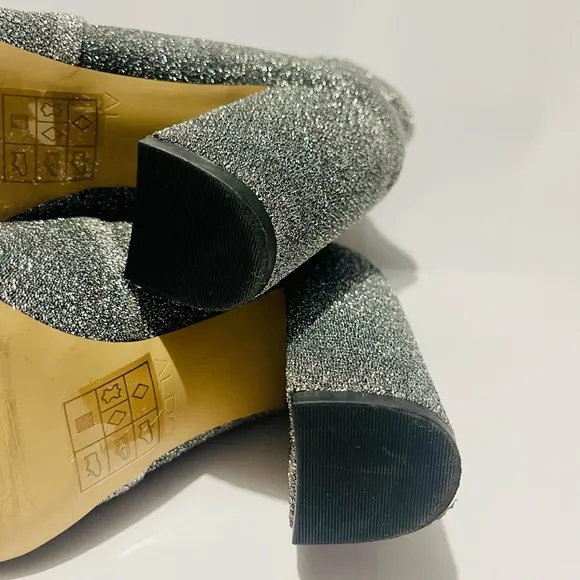 Aldo silver sparkles boots glitter swifty style night out disco women’s 7.5