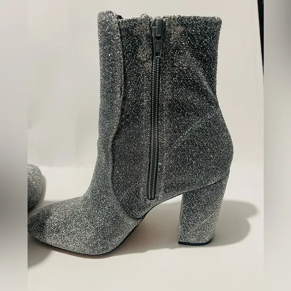 Aldo silver sparkles boots glitter swifty style night out disco women’s 7.5