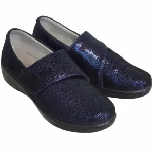 ALEGRIA PGLITE LAURYN SHOES BLUE METALLIC SUEDE.