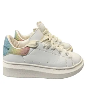 Alexander McQueen Oversized Sneaker kids White Athletic Shoe Size 30