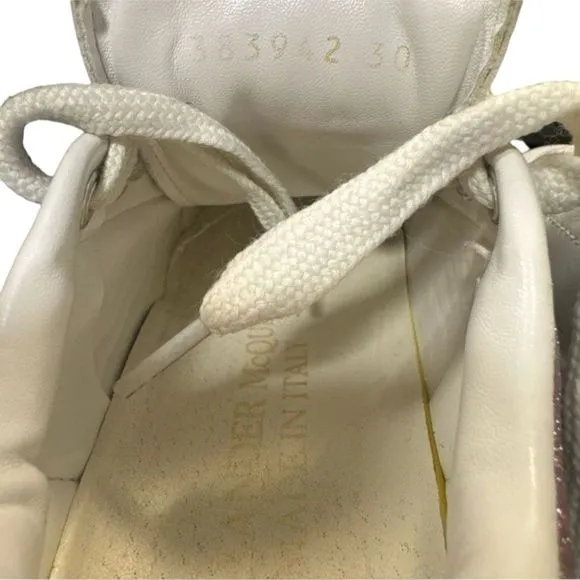 Alexander McQueen Oversized Sneaker kids White Athletic Shoe Size 30