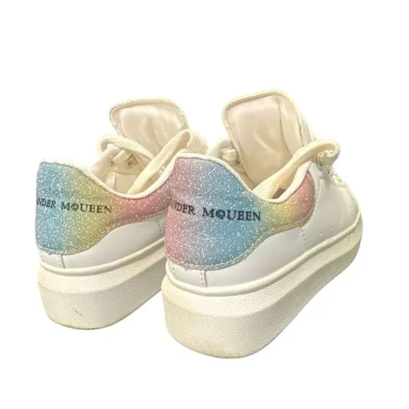 Alexander McQueen Oversized Sneaker kids White Athletic Shoe Size 30
