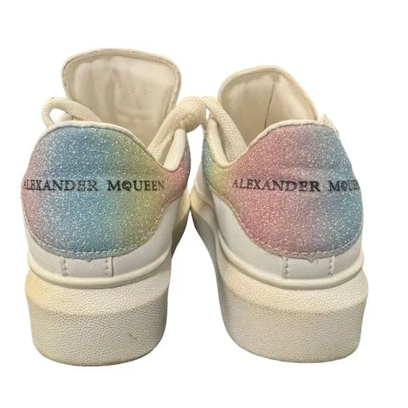 Alexander McQueen Oversized Sneaker kids White Athletic Shoe Size 30