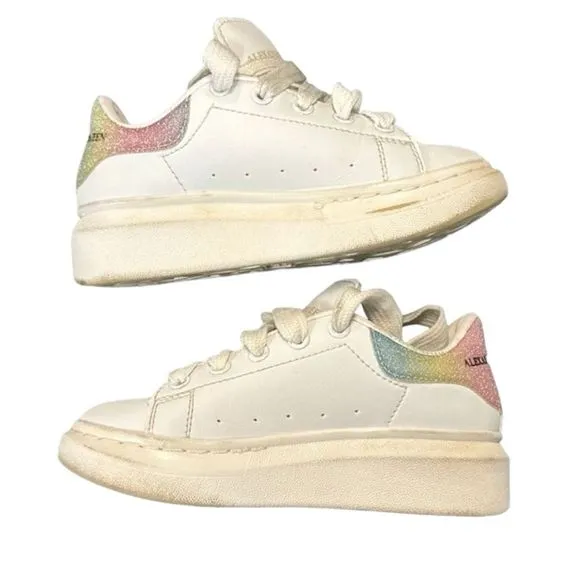 Alexander McQueen Oversized Sneaker kids White Athletic Shoe Size 30
