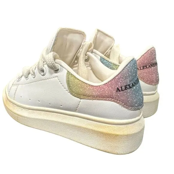 Alexander McQueen Oversized Sneaker kids  White Athletic Shoe Size 30 size 12