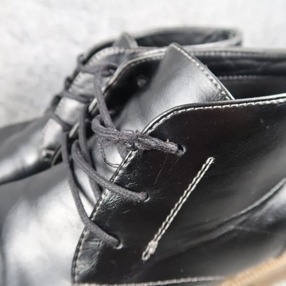 Alfani Shoes Mens 9 Chukka Oxford Black Gleeson Fashion Business Classic Lace Up