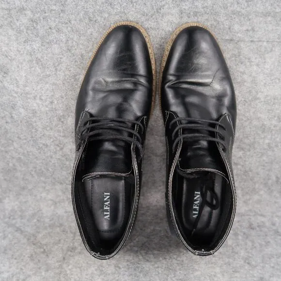 Alfani Shoes Mens 9 Chukka Oxford Black Gleeson Fashion Business Classic Lace Up