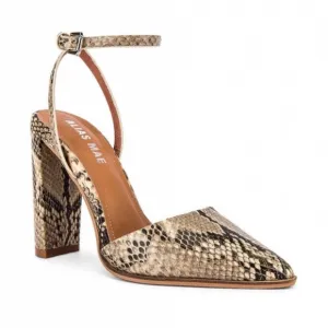 Alias Mae Layton Heel - Beige Snake NWOT