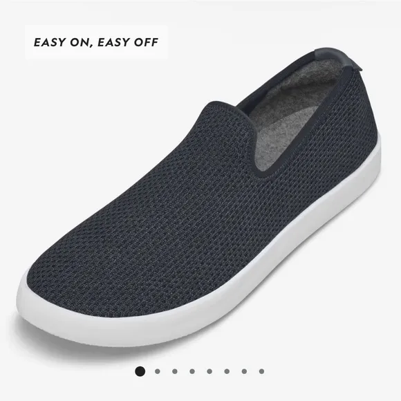 Allbirds Men's Tree Lounger Sustainable Slip On Charcoal Lightweight Shoes