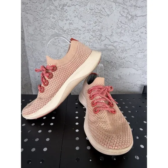 ALLBIRDS Tree Dasher 1 Flame Running Shoes Womens 10.5 Pink Knit Lightweight