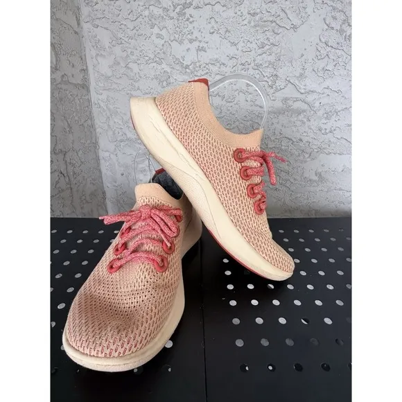 ALLBIRDS Tree Dasher 1 Flame Running Shoes Womens 10.5 Pink Knit Lightweight