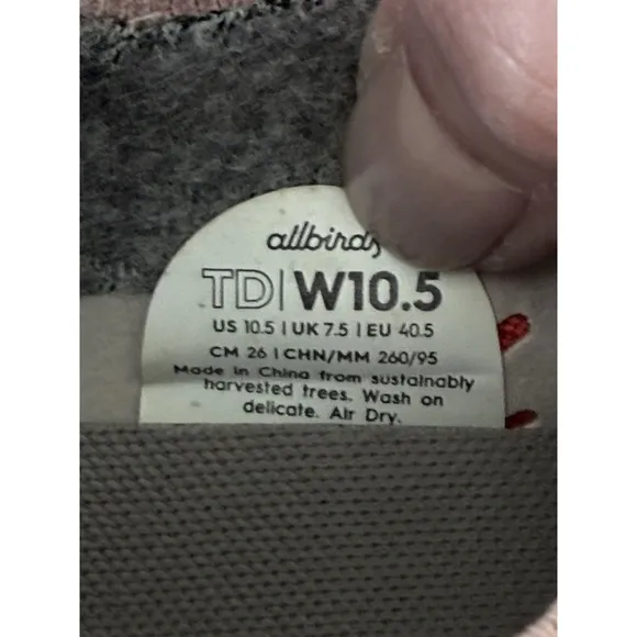 ALLBIRDS Tree Dasher 1 Flame Running Shoes Womens 10.5 Pink Knit Lightweight