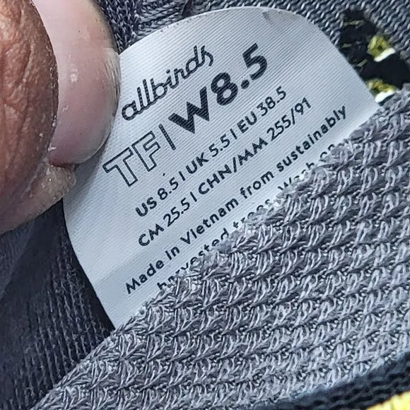 Allbirds Tree Flyers Buoyant Womens 8.5 Yellow Blizzard Sole Women Running Shoes