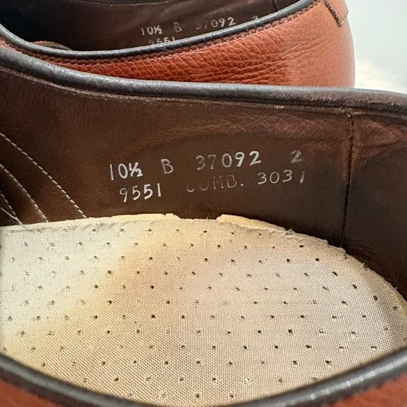 Allen Edmonds Badland Leather Comfort Shoes Size 10.5 Leather Brown Laced Up