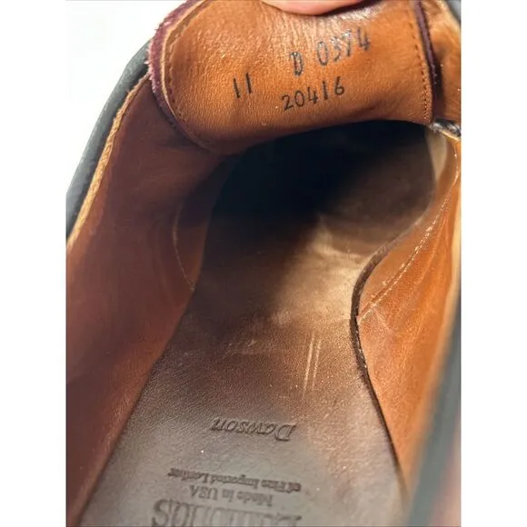 Allen Edmonds‎ Dawson Men's Leather Shoes Derby  Bourbon Brown Casual Size 11 D