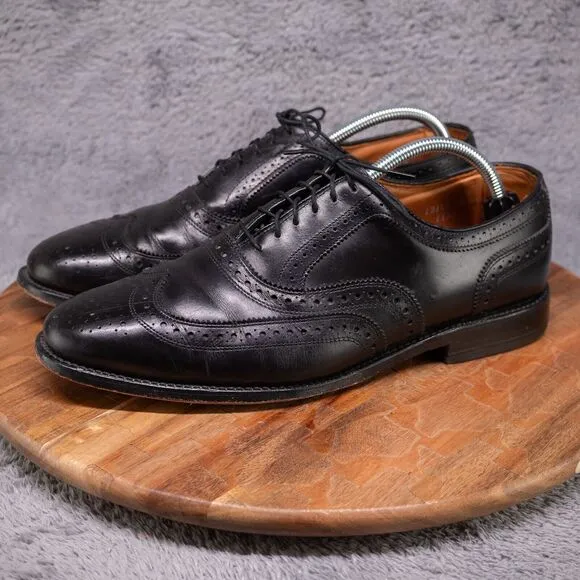 Allen Edmonds Fairhaven Black Wingtip Brogue Oxford Mens Sz 10 D
