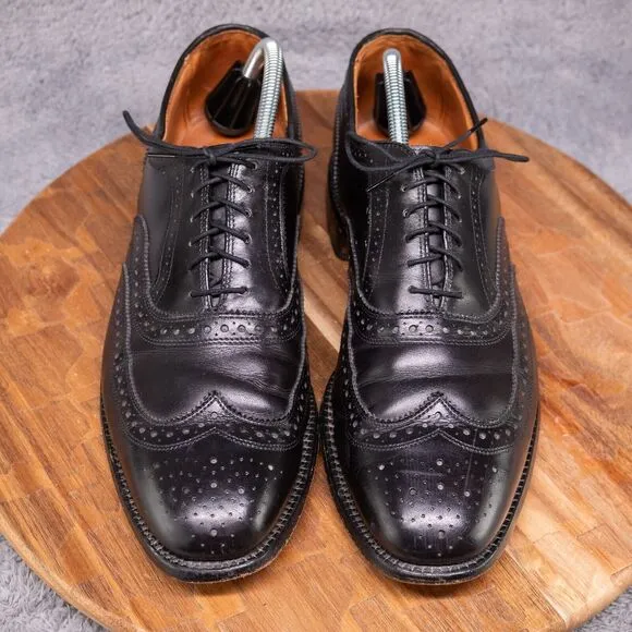 Allen Edmonds Fairhaven Black Wingtip Brogue Oxford Mens Sz 10 D