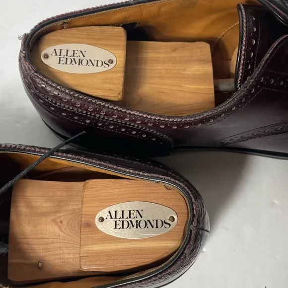 Allen Edmonds Lexington Cap-Toe Half Brogue Derby Burgundy Size 15 B