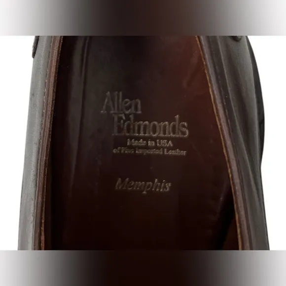 Allen Edmonds Memphis Mens Brown Leather Lace Up Oxford Cap Toe Shoes US 11.5 D