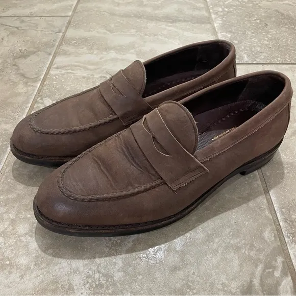 Allen Edmonds Nomad Shoes Mens Brown Leather Feather Welt Penny 8.5 D