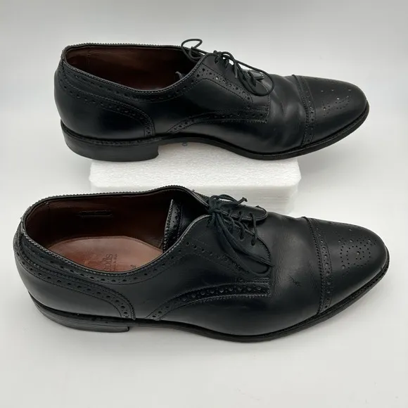 Allen Edmonds Sanford Oxford Wing Tip Mens Shoes Black Leather Sz 12 D 58993